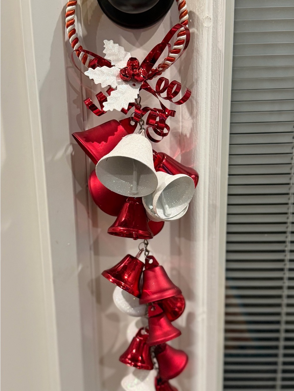 Pier 1 Red and White Hanging Bell Garland